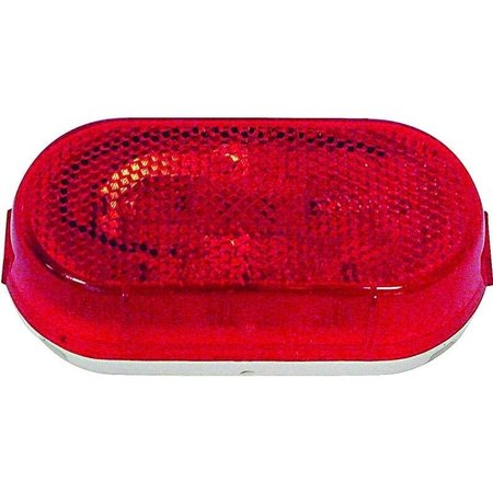 PM COMPANY Marker Light, 12 V, Incandescent Lamp, Red Lens, Screw Mounting V108WR